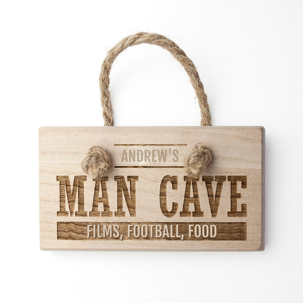 Man Cave Wooden Sign