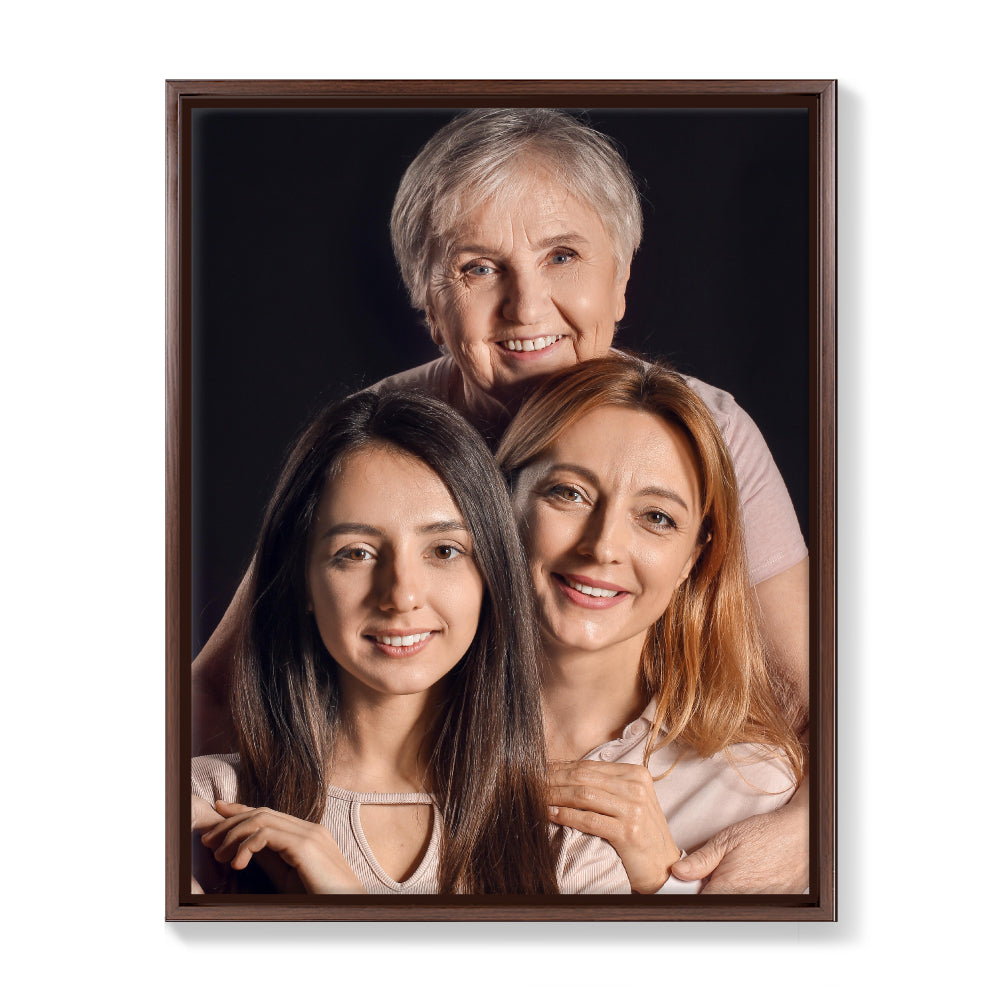 Walnut Framed Personalized Canvas