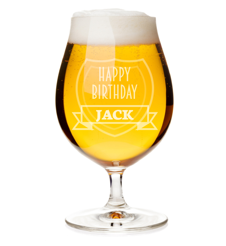 Engraved Beer Glass Example