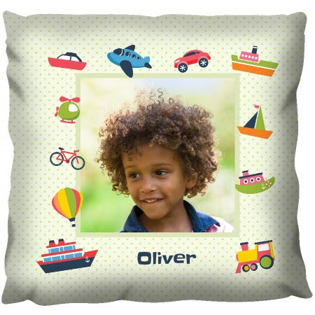 Boy Toys Photo - Personalized Cushion