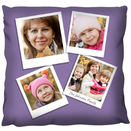 Four Polaroids - Personalized Cushion