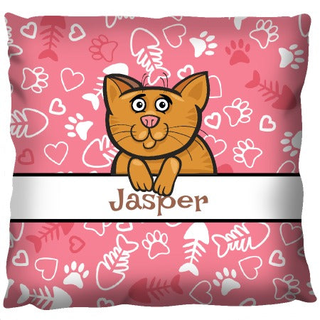 Cat Fish-bone - Personalized Cushion
