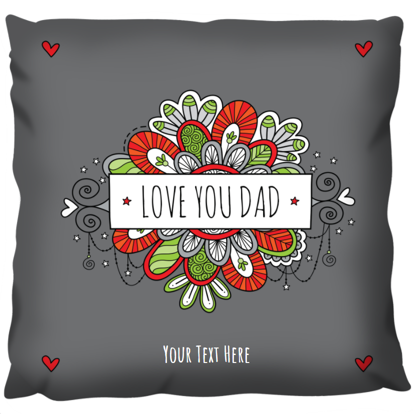 Swirls, Star, Banner design - Personalized Cushion