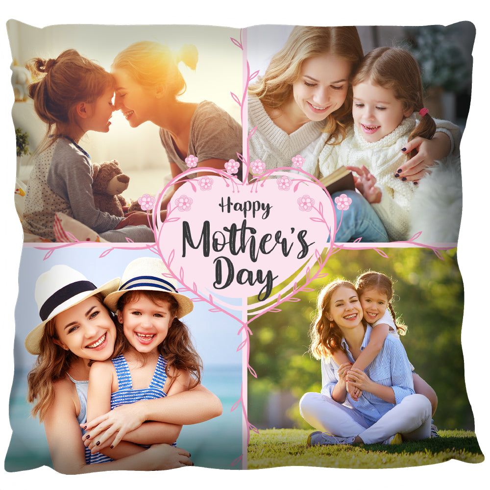Happy Mothers Day Collage - Personalized Cushion