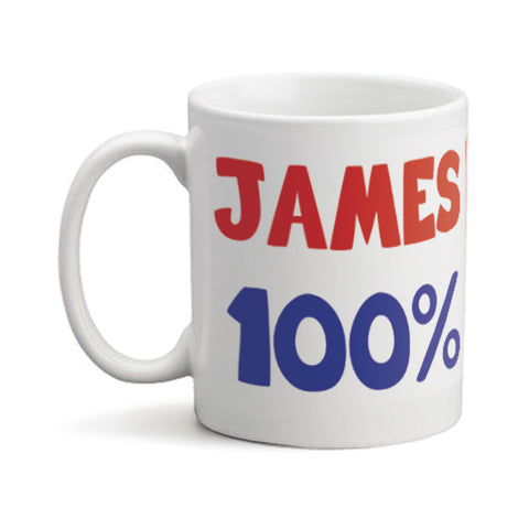100 Percent British - Personalized Mug | Printzware