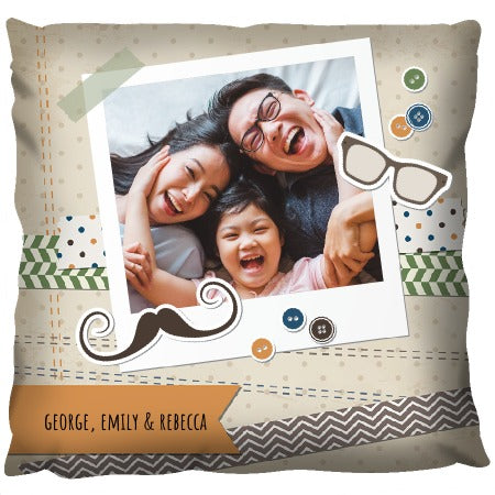Polaroid with Buttons - Personalized Cushion