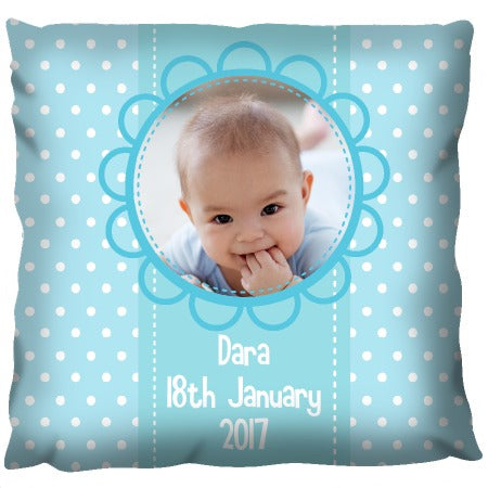 Baby Boy Blue - Personalized Cushion