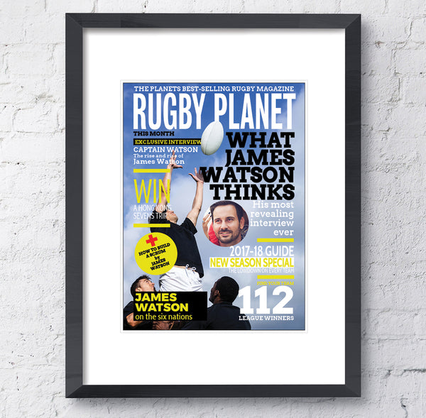 Framed Print - Magazine Spoof - Rugby or Football