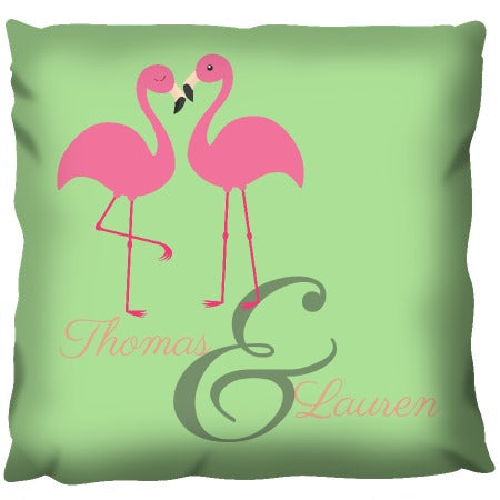 Pink Flamingos - Personalized Cushion