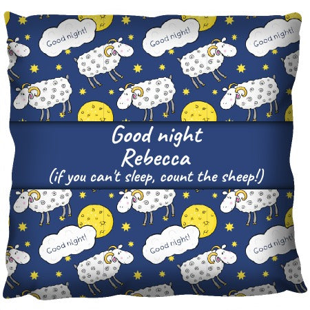 Good Night Sheep - Personalized Cushion