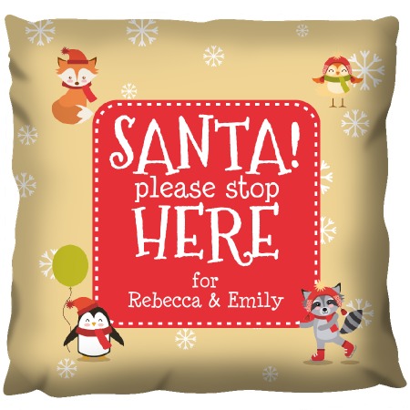 Santa Please Stop - Personalized Cushion