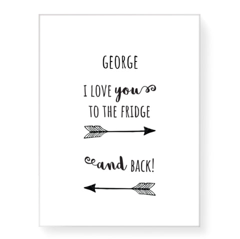 Love to the Fridge - Personalized Canvas