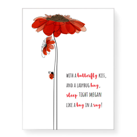 Ladybug Hug - Personalized Canvas