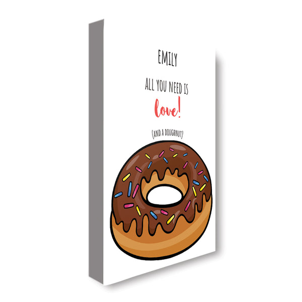 Love Doughnut - Personalized Canvas