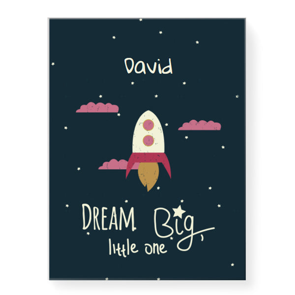 Dream Big Little Rocket - Personalized Canvas