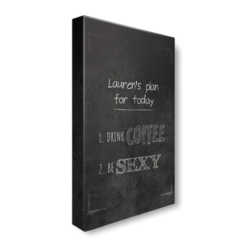 Sexy Coffee - Personalized Canvas