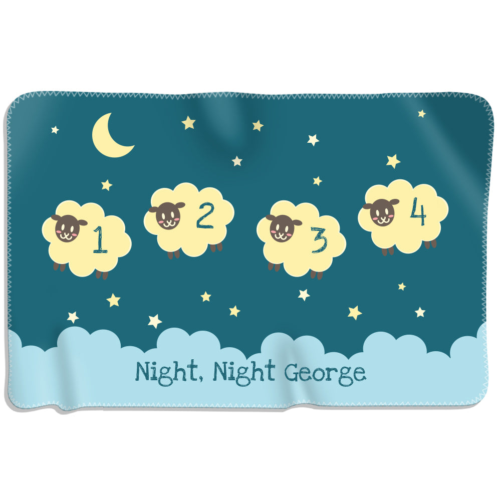 Night Night Sheep - Personalized Blanket