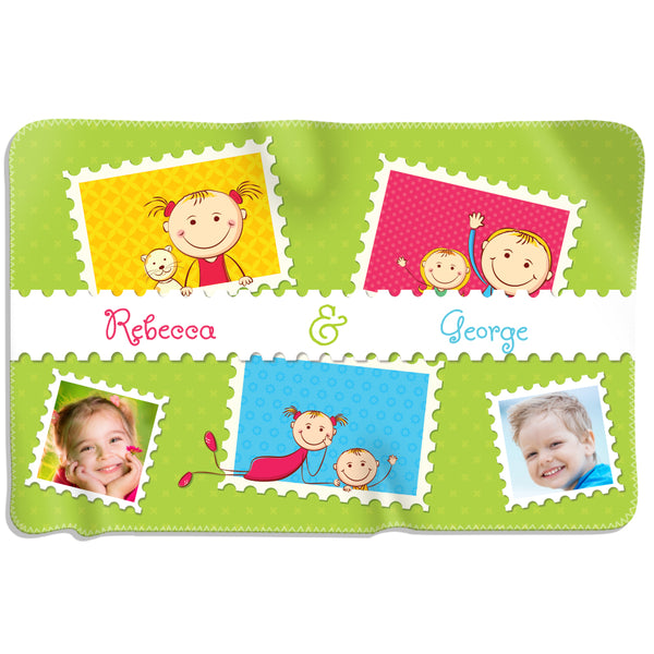 Kids Stamps - Personalized Blanket