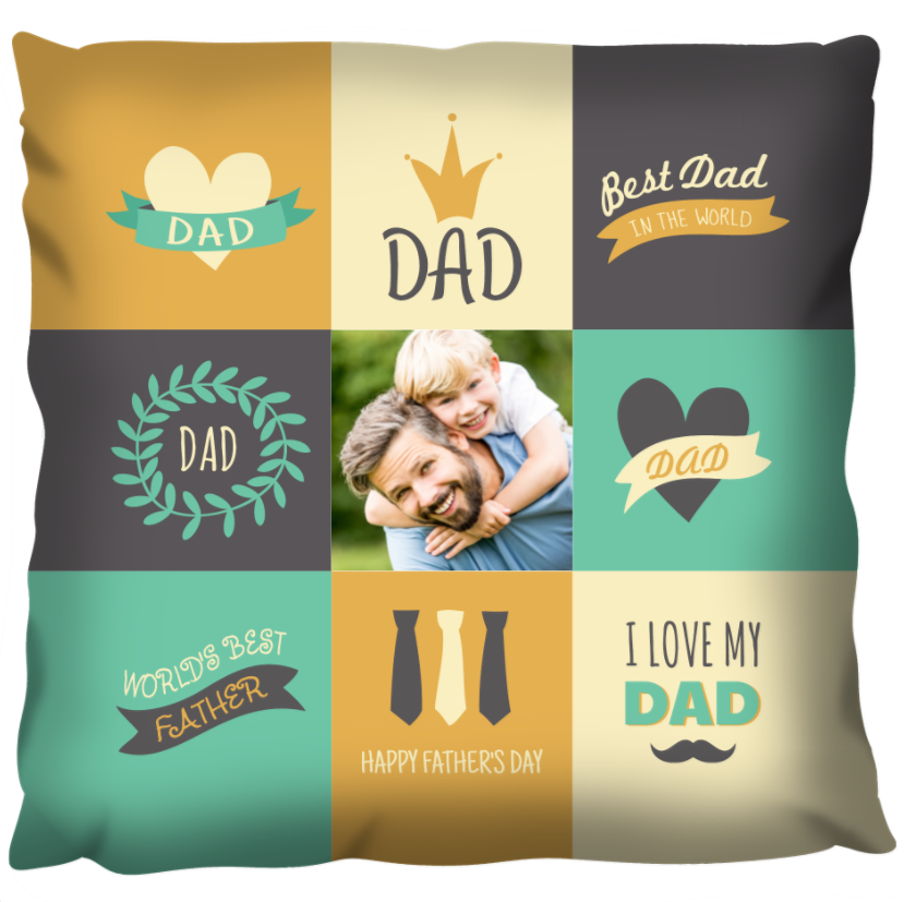 Fathers Day Segments - Personalized Cushion