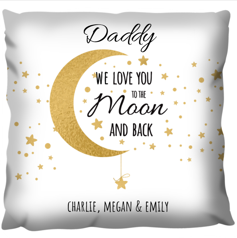 Love to the Moon and Back - Personalized Cushion