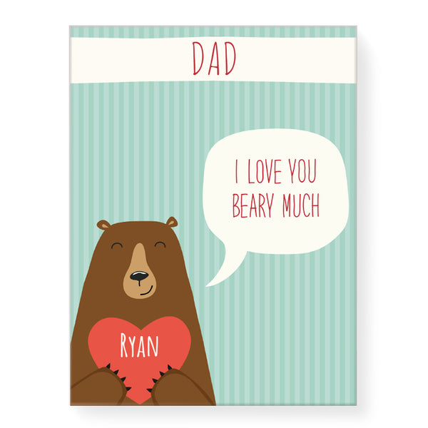 Love you Beary Much - Personalized Canvas