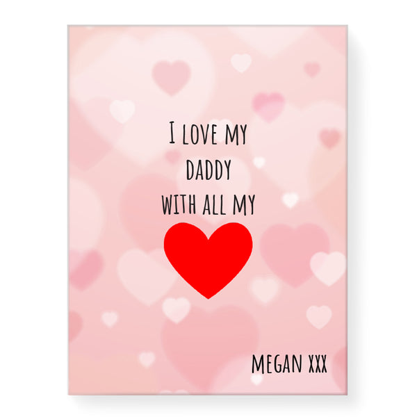 All of my Heart - Personalized Canvas