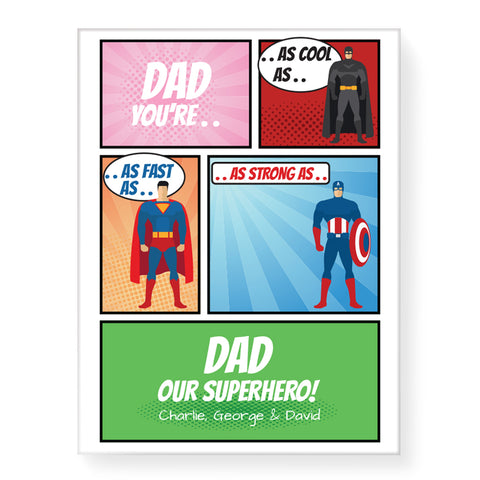 Superhero Dad - Personalized Canvas