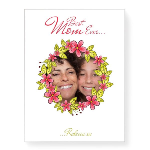 Floral Frame Photo - Personalized Canvas