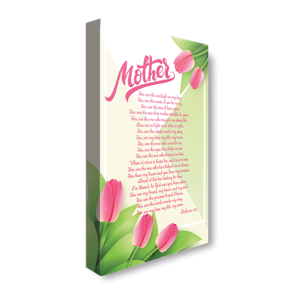 Mother Poem Daffodils - Personalized Canvas