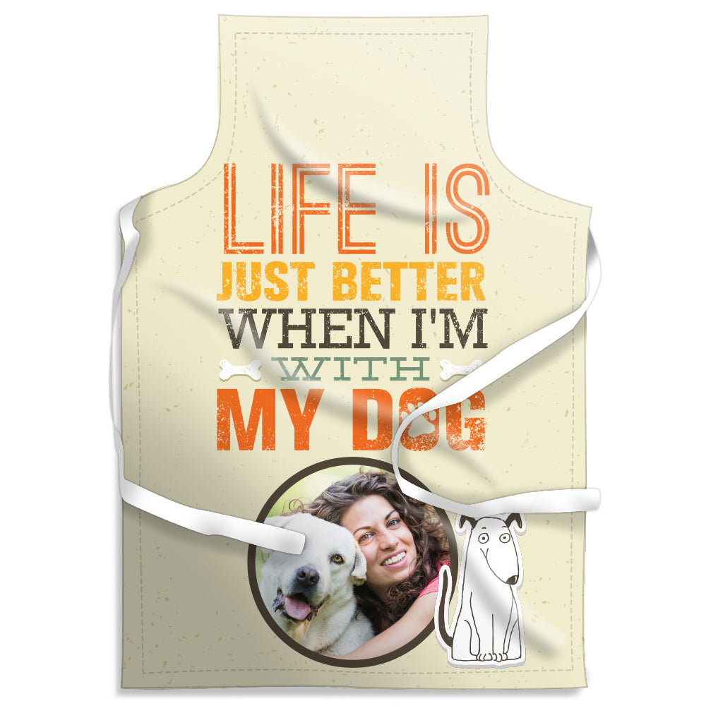 With My Dog - Personalised Adult Apron | Printzware
