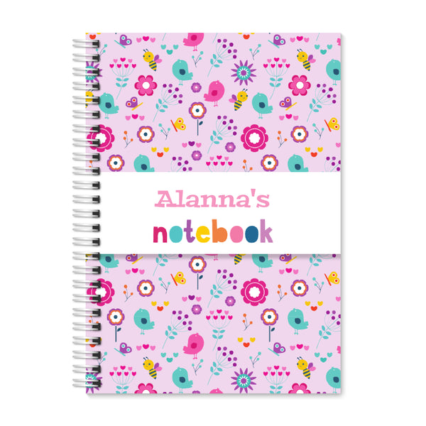 Flowers, Birds and Bees - Personalized A4 Notepad | Printzware