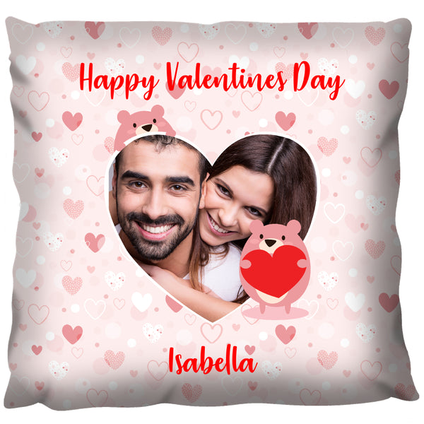 Valentine Love-heart Photo Cushion - Personalized Cushion