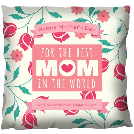 Mothers Day Flowers - Personalized Cushion