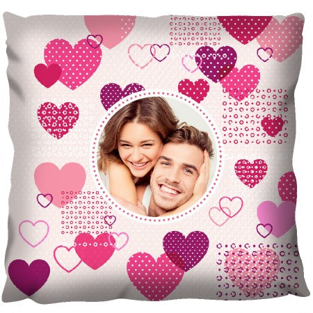 Love-heart Design with Photo - Personalized Cushion