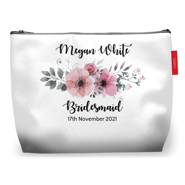Bridesmaid Flowers - Make-Up / Wash Bag - Large