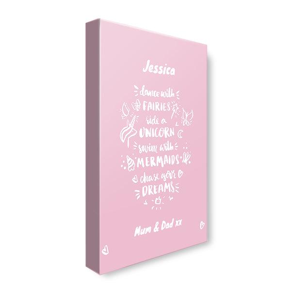 Pink Poem - Personalized Canvas