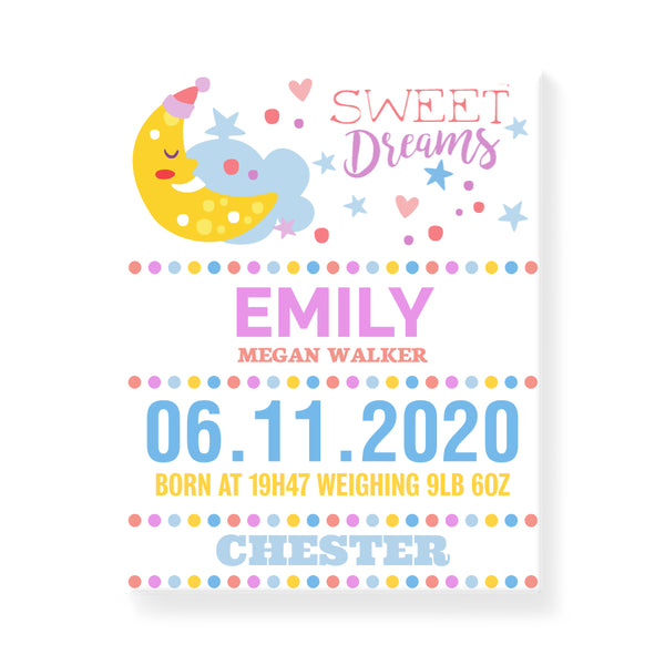 Sweet Dreams - Personalized Canvas
